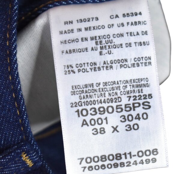 Wrangler Jeans 38 x 30 Mens Flex Denim Regular Fit Dark Wash Cotton Blend - Picture 8 of 9